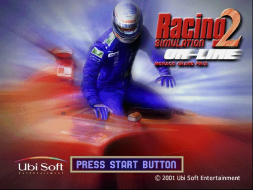 Racing Simulation 2 Monaco Grand Prix Online title screen for Sega Dreamcast